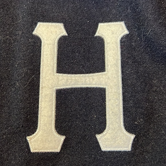 HUF Size Medium Melton Wool Blend Navy Button Up shirt - Picture 6 of 13